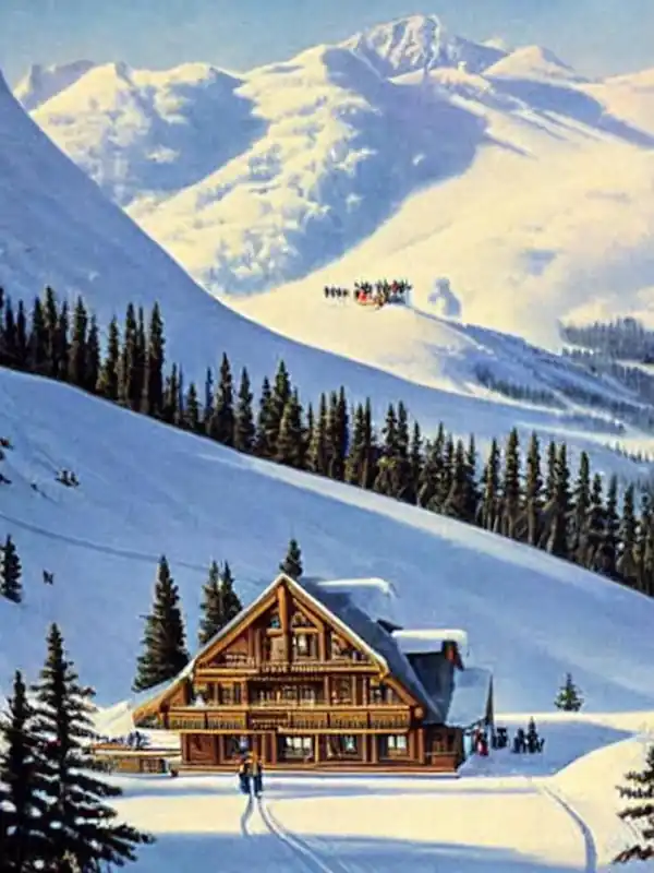 Snowshoe, Usa Ski Resort Vintage Landscape 4 Skiing Poster Price Cut