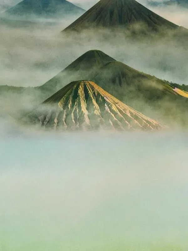 Last Chance Bromo Tengger Semeru National Park Indonesia Water Colour Poster
