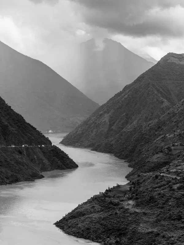 Buy Today River In The Mountains, Black And White