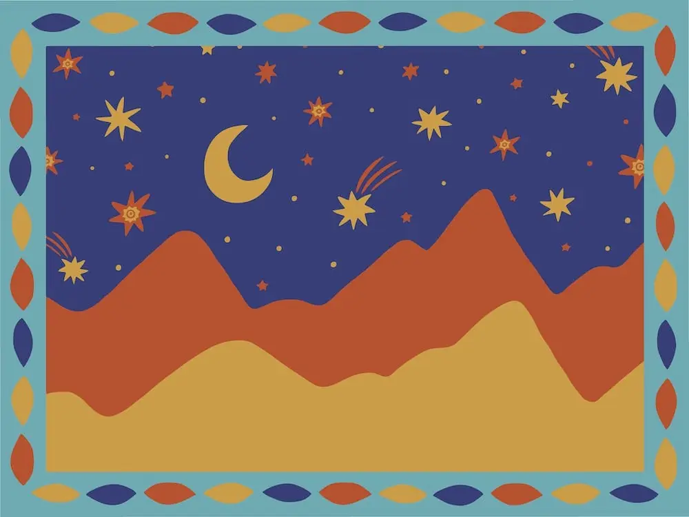 Moon Mountain Landscape Fast Shipping