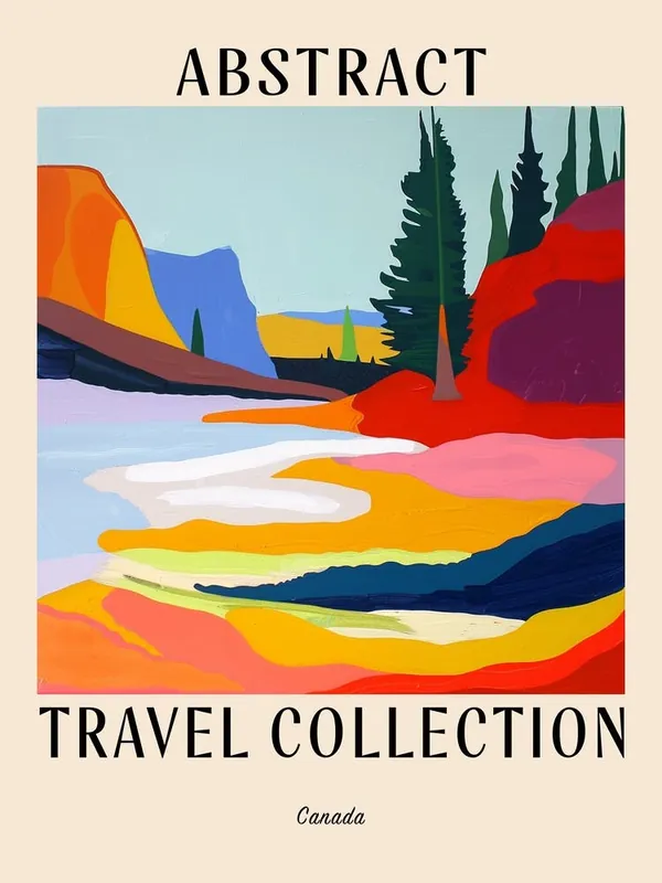 Abstract Travel Collection Poster Canada 1 Hot Deal