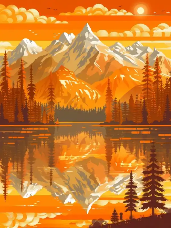 Limited Time Sunset Mountain Landscape 4