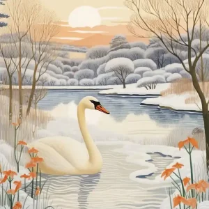 Winter Bird Painting Swan 3 Editor’s Pick