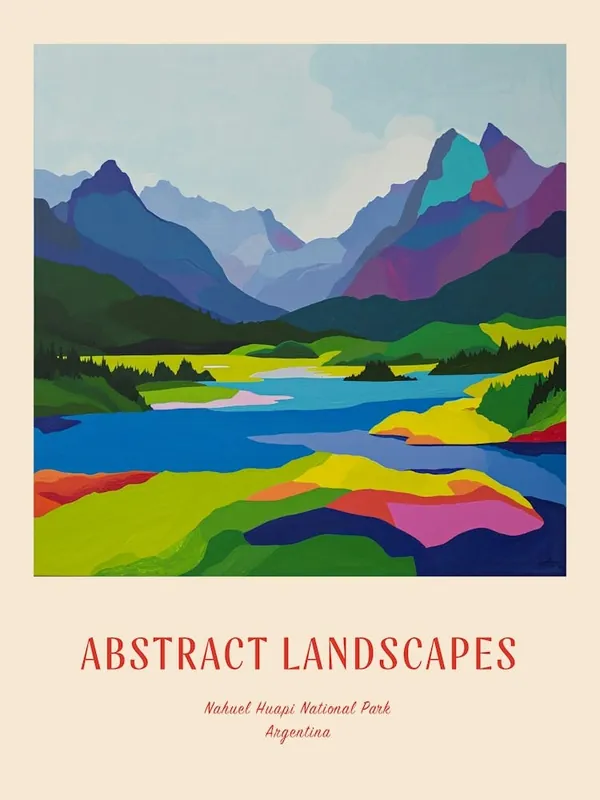 Colourful Abstract Nahuel Huapi National Park Argentina 2 Poster Grab Now