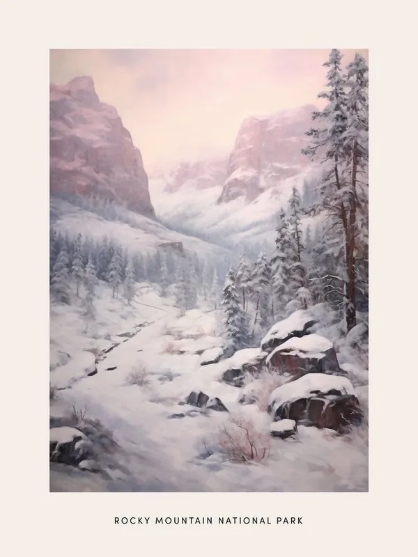 Place Order Dreamy Winter National Park PosterRocky Mountain National Park United States 1