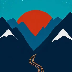 Wholesale Chamonix, France Modern Illustration Skiing Poster