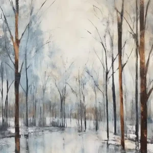 While Supplies Last Winter City Park Painting Tiergarten Berlin 1