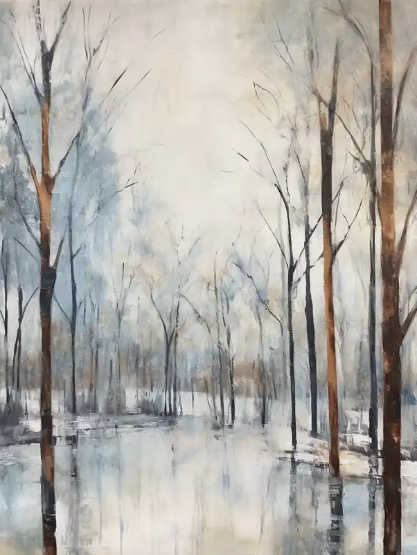 While Supplies Last Winter City Park Painting Tiergarten Berlin 1