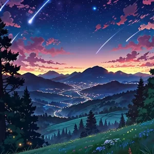 Viral Night Sky Anime aesthetic 38