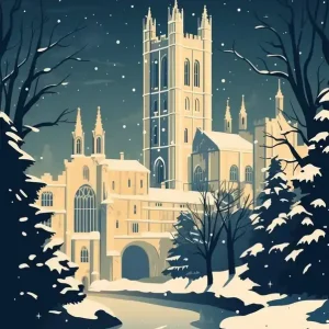 Winter Travel Night Illustration Canterbury United Kingdom 1 Don’t Miss Out