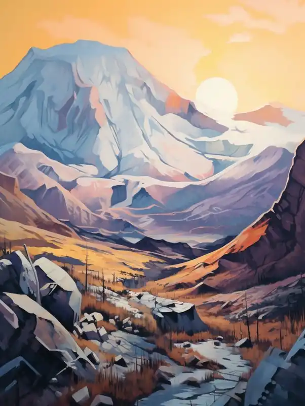 Mount St Helens Usa 3 Mountain Painting Time-Limited