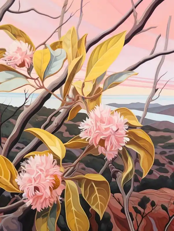 Bergamot 4 Flower Painting Affordable