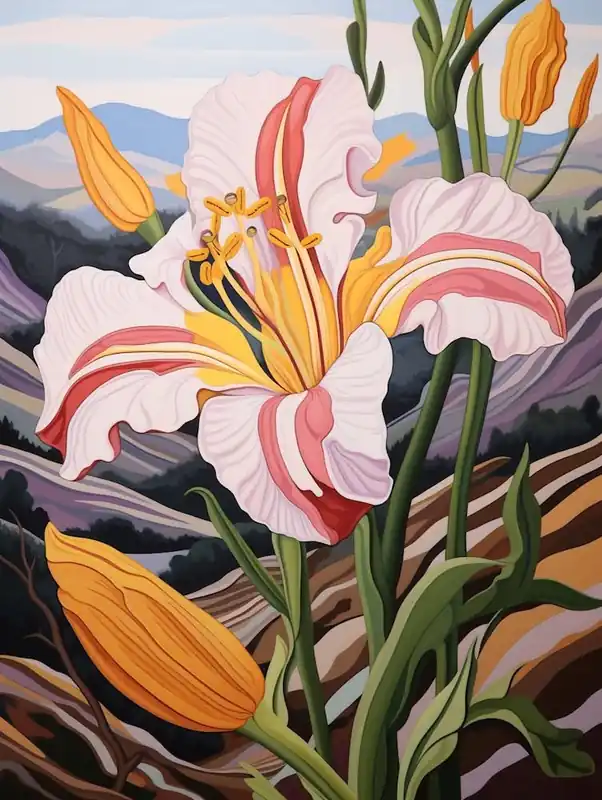 Gloriosa Lily 2 Flower Painting New Arrival