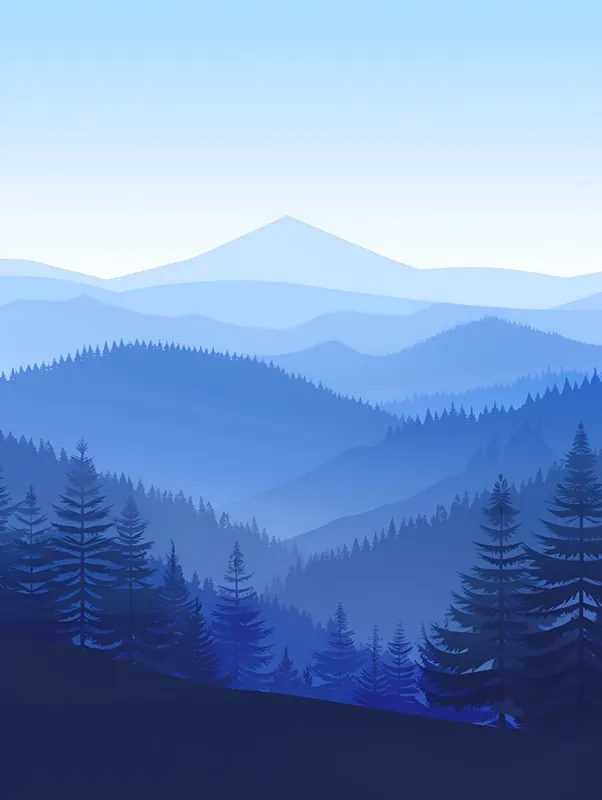 Mountain Landscape Illustration Premium