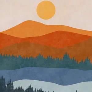 Wholesale Sunset Mountain Landscape 1