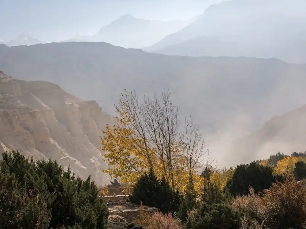 Authentic Himalaya Mountains In Autumn