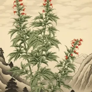 Yomogi Japanese Mugwort 1 Japanese Botanical Illustration Limited Edition