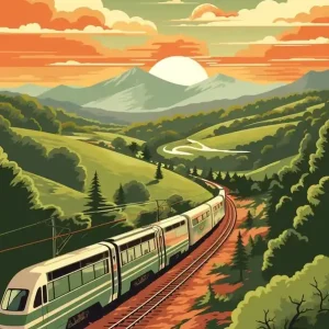 Wholesale The Westweg Germany 2 Vintage Travel Illustration