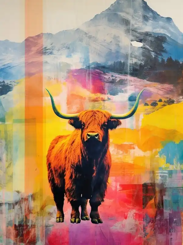 Highland Cow In The Glen Screen Print Inspired 2 Direct From Factory