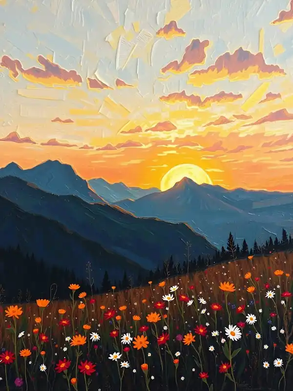 Next Day Delivery Sunset In The Mountains 37