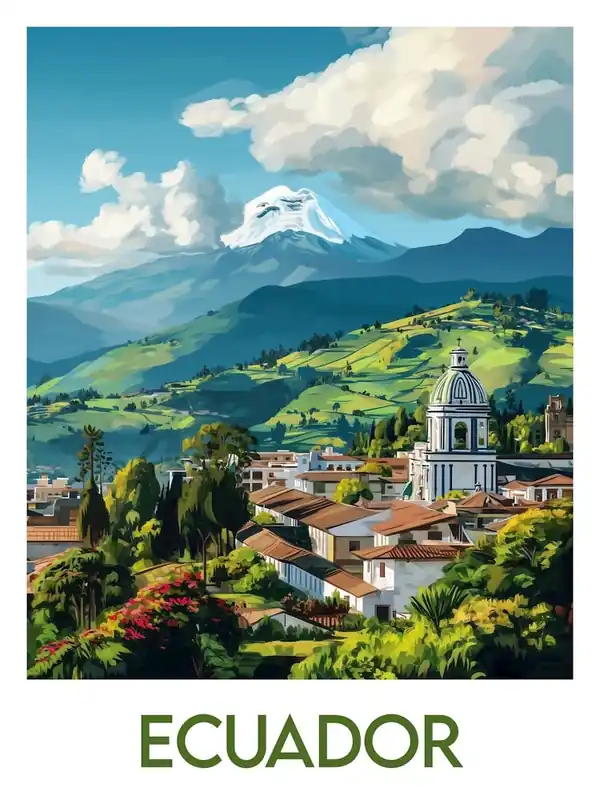 Don’t Miss Out Affiche de voyage Ecuador 1