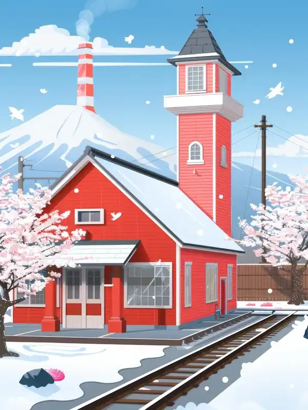 Train Station In Winter Instant Buy