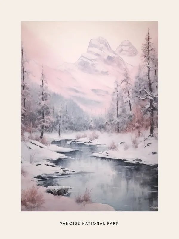 Dreamy Winter National Park PosterVanoise National Park France 3 Direct From Factory