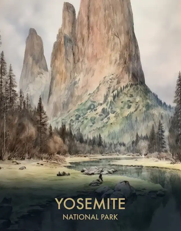 Best Price Yosemite National Park Vintage Travel Poster 5