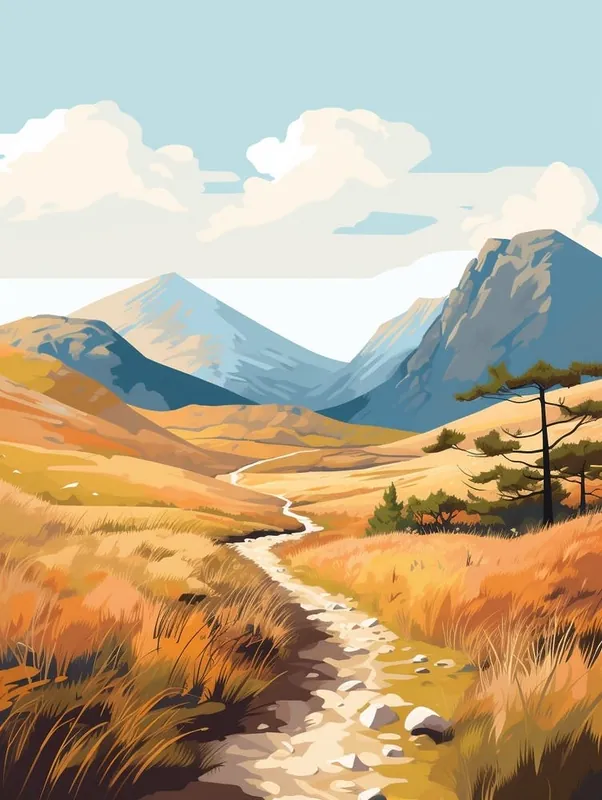 West Highland Way Ireland 5 Hiking Trail Landscape Brand New