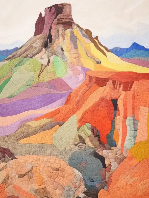 Mount Teide Spain 3 Colourful Mountain Illustration Free Returns
