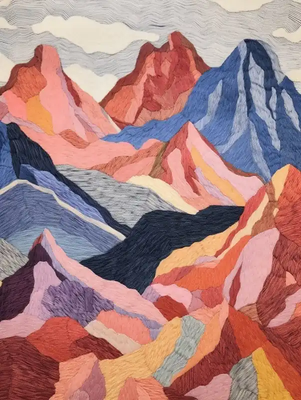 Hot Deal Mount Olympus Greece 2 Colourful Mountain Illustration