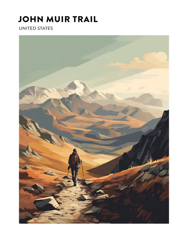 Reduced Price John Muir Trail Usa 1 Hiking Trail Landscape Poster