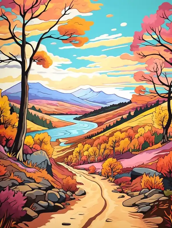 Bulk Order Cairngorms National Park Scotland 2 Hike Illustration