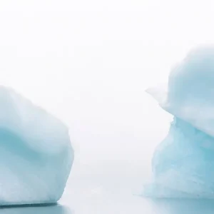 Top Rated Iceberg Duet In Iceland Glacier Lagoon In Fog Landscape Photography