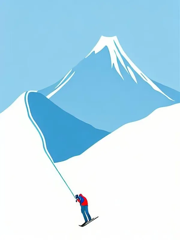Grab Now Naeba, Japan Minimal Skiing Poster