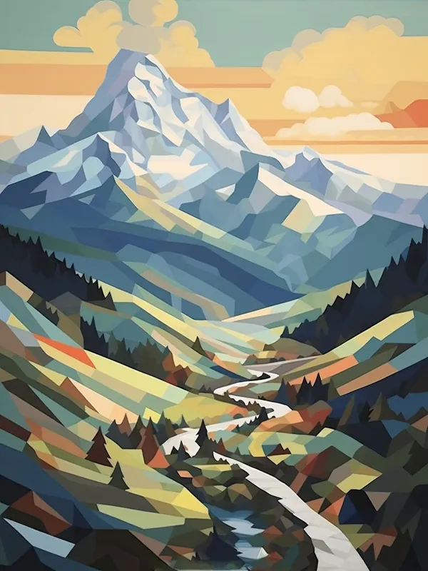 The AlpsGeometric Vector Illustration 1 Buy Direct