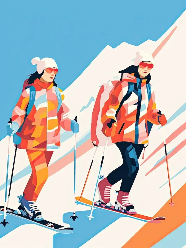 Secure Checkout Heavenly Mountain ResortCalifornia Nevada Usa, Ski Resort Illustration 0