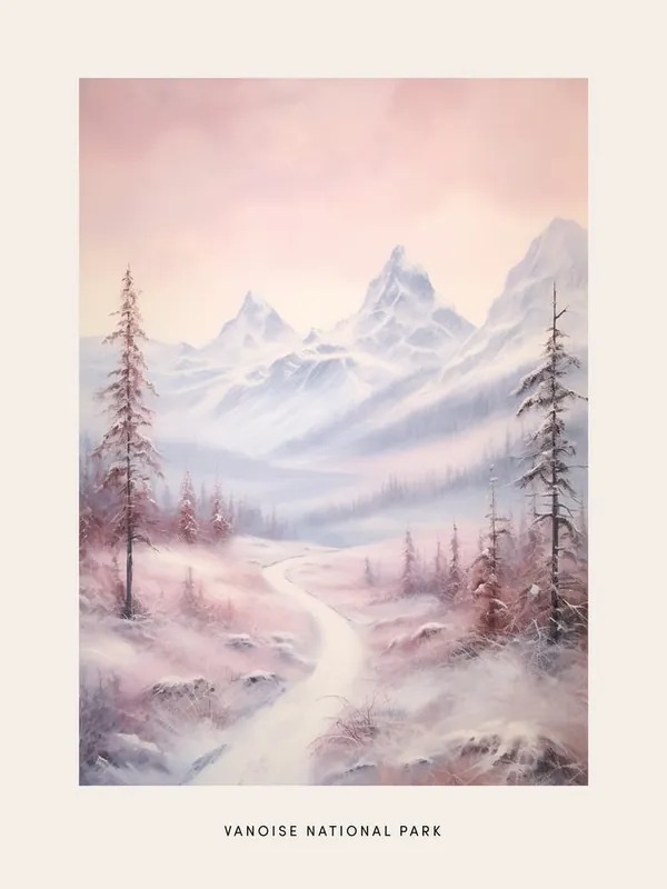 Dreamy Winter National Park PosterVanoise National Park France 2 Low Price
