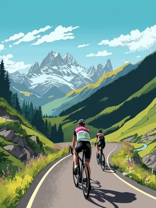 Affordable Tour De Mont Blanc France 1 Vintage Travel Illustration