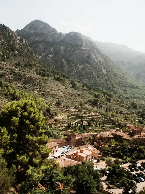 Spanish Village Mallorca | Mountain view over cute houses in Spain Limited Time