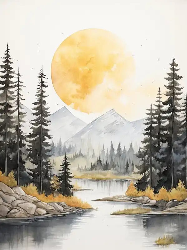 Watercolour Of Hohe Tauern National ParkAustria 1 Trusted Brand