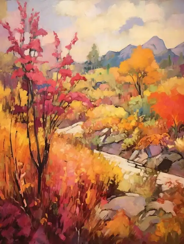 Autumn Gardens Painting Red Butte Garden Usa 1 Best Seller