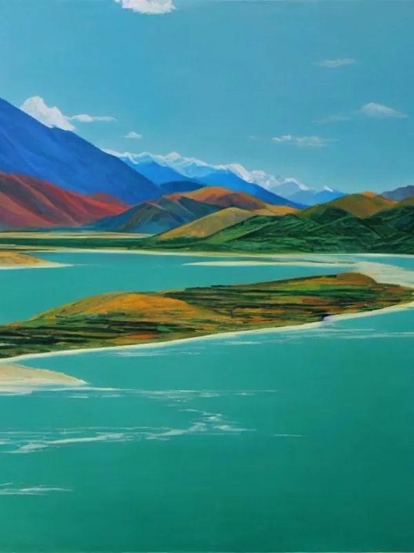 Hemis National Park India Blue Oil Painting 1 Special Discount