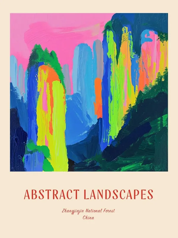 Mega Sale Colourful Abstract Zhangjiajie National Forest China 4 Poster