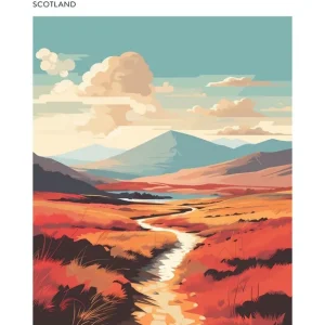 The Great Glen Way Scotland 7 Hiking Trail Landscape Poster Shop Now