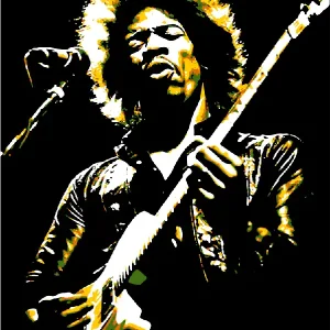 Worldwide Shipping Jimi Hendrix American Guitarist Legend in Pop Art