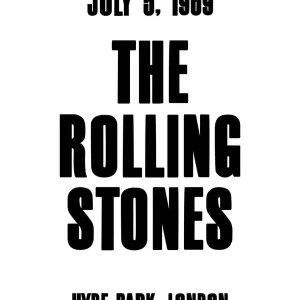 The Rolling Stones 1969 Concert Poster Today Only