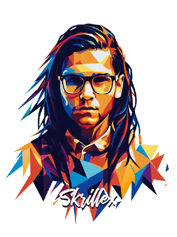 Skrillex 03 Portrait Music Icon WPAP Pop Art Style Special Discount