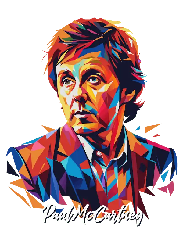 The Beatles Paul Mccartney 03 Portrait Music Icon WPAP Pop Art Style Exclusive Offer