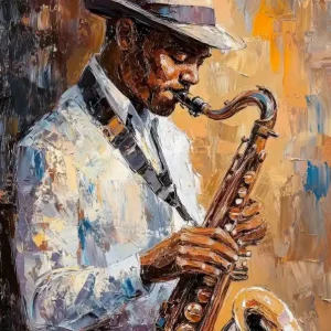 Wholesale Saxophone Player. Stylish Jazz Band Playing Music